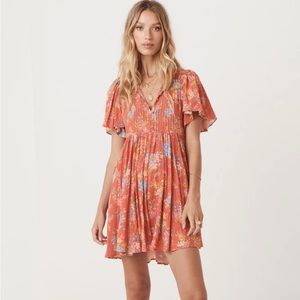 Spell Meadowland Flutter Sleeve Dress XS